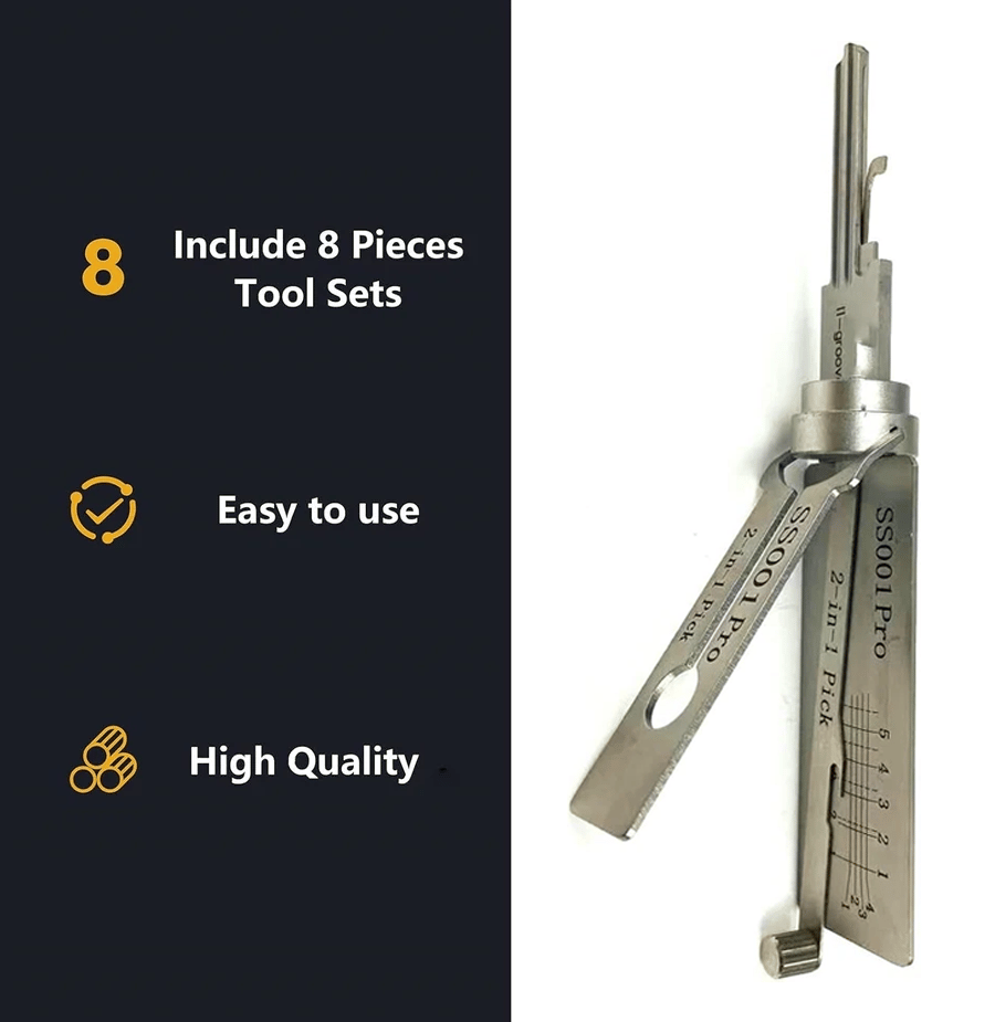 Stainless Steel Key Decoder Tool - Professional Locksmith Pin Reader | Decode Any Key