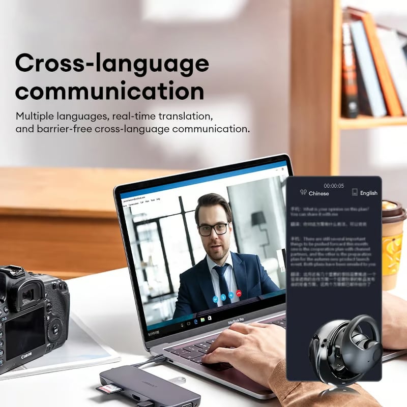 AI Translation Wireless Earphones - Bluetooth 5.4 OWS Earbuds | iOS & Android